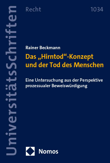 Buch von Rainer Beckmann: Das "Hirntod"-Konzept und der Tod des Menschen